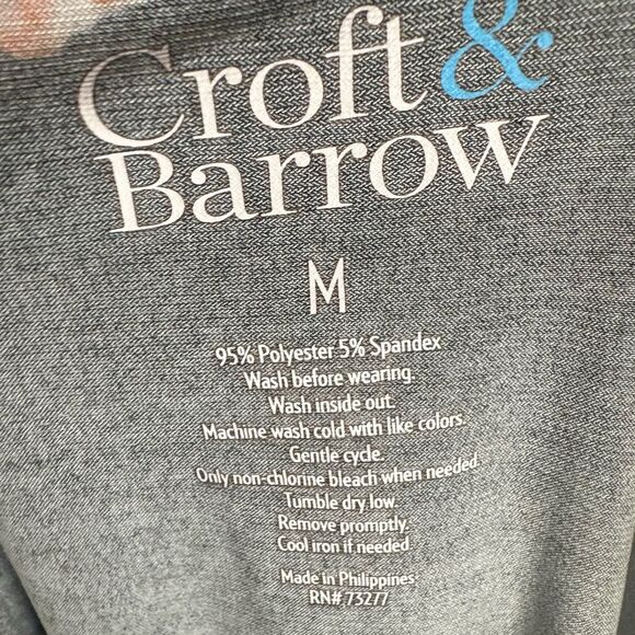 Croft & Barrow black and red double pleated vneck floral top size medium - Picture 5 of 5